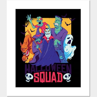 Halloween Monster Squad Shirt Posters and Art